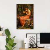 Psyche opent de gouden doos van Waterhouse Poster (Thuiskantoor)