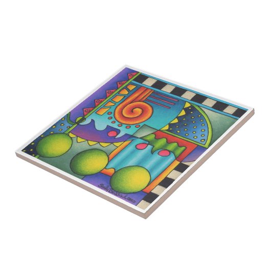 Psychedeco Tegeltje (Zijkant)