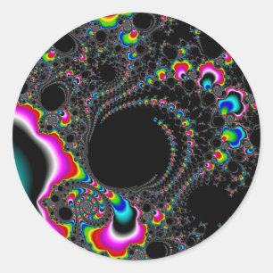 Psychedelace - Fractal Ronde Sticker