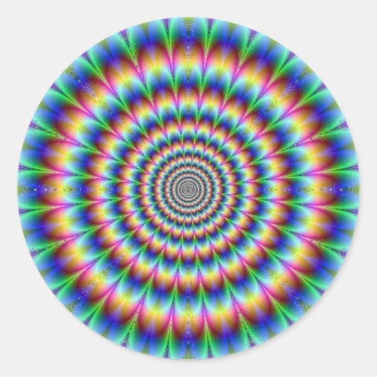 Psychedelia Ronde Sticker (Voorkant)