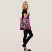 Psychedelic 90s Style All Over Print Tote Bag (Sur le modèle)