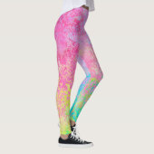 Psychedelic Aardbei Roze Neon Pastel Abstract Leggings (Rechts)