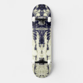 psychedelic abstract art black and white skateboard (Voorkant)