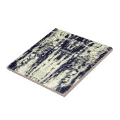 psychedelic abstract art black and white tegeltje (Zijkant)