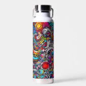 Psychedelic Abstract Design Waterfles (Voorkant)
