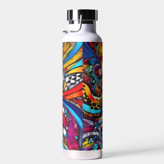 Psychedelic Abstract Design Waterfles (Rechts)