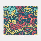 Psychedelic Abstract Fleece Deken (Voorkant (Horizontaal))