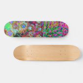 Psychedelic Abstract Groovy Paars Sedum Skateboard (Horizontaal)