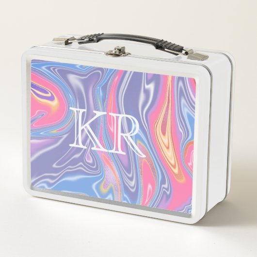 Psychedelic Abstract Marble Pastel Pattern Initiaa (Voorkant)