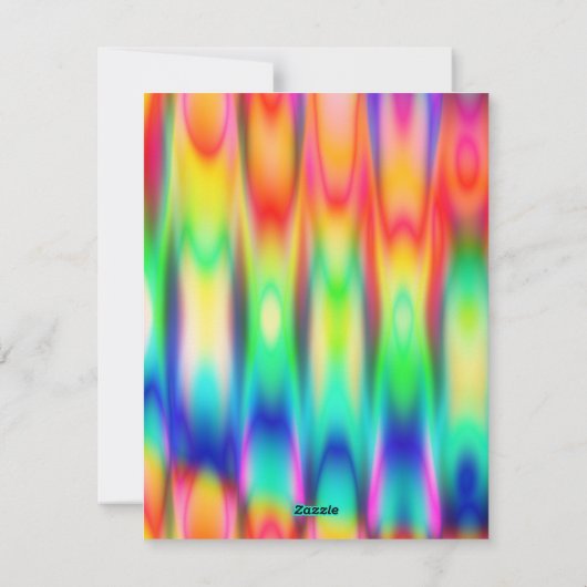 Psychedelic abstracte blank Kaart (Achterkant)