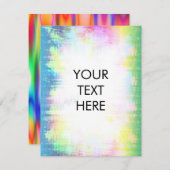 Psychedelic abstracte blank Kaart (Voorkant / Achterkant)