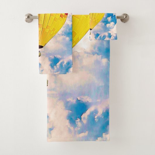 Psychedelic Abstracte Flying Hot Air ballon Bad Handdoek (Insitu)