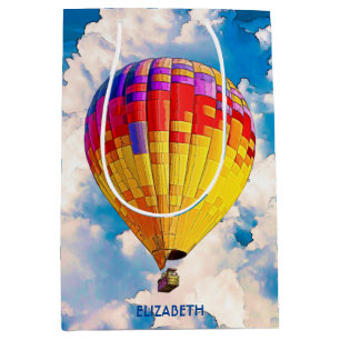 Psychedelic Abstracte Flying Hot Air ballon Medium Cadeauzakje