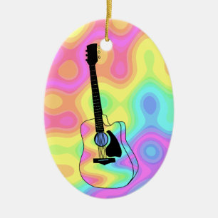 Psychedelic Acoustic Guitar Keramisch Ornament