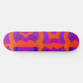 Psychedelic African Patchwork - Paarse Oranje Blau Skateboard (Horizontaal)