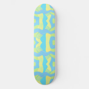 Psychedelic Afrikaanse Patchwork: Groen Blauw Geel Skateboard