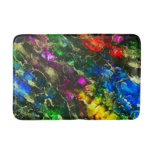 Psychedelic Alcohol Ink Abstract schilderen Badmat