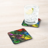 Psychedelic Alcohol Ink Abstract schilderen Bier Onderzetter (Rechterzijde)