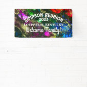 Psychedelic Alcohol Ink Abstract schilderen Spandoek (Insitu)