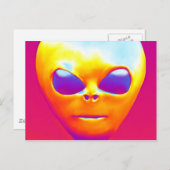 Psychedelic Alien Briefkaart (Voorkant / Achterkant)