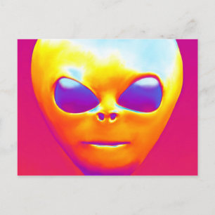 Psychedelic Alien Briefkaart