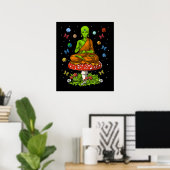 Psychedelic Alien Buddha Poster (Thuiskantoor)