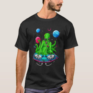 Psychedelic Alien DJ EDM Raver Trance Music Festiv T-shirt