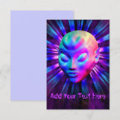 Psychedelic Alien Meditation-uitnodigingen Kaart (Voorkant / Achterkant)