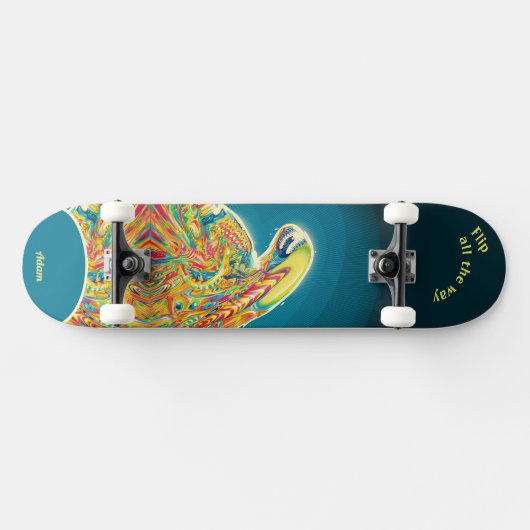 Psychedelic Alien Skateboard om u te personalisere (Horizontaal)