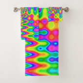 Psychedelic Art Bathroom Towel Set Bad Handdoek (Insitu)