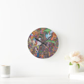 Psychedelic Art Clock Ronde Klok (Huis)