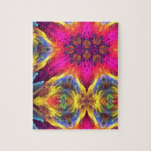 Psychedelic Art Colorful Fun Jigzaag Puzzles Legpuzzel
