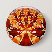 Psychedelic Art Name Sjabloon Button (Voorkant)