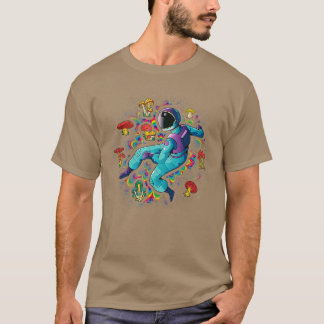 Psychedelic Astronaut Funny Astronomie T-shirt