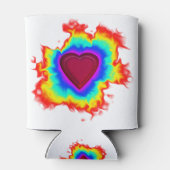 Psychedelic Aura Dual Heart Blikjeskoeler (Achterkant)