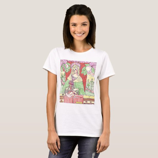 Psychedelic Ave Maria (Moeder en Jezus) T-shirt (Voorkant volledig)