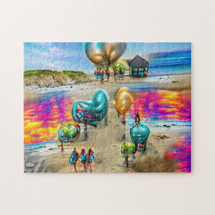 Psychedelic Balloons Welkom Thuispuzzel Legpuzzel