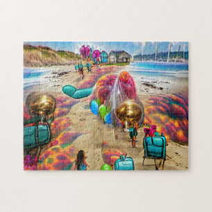 Psychedelic Balloons Welkom Thuispuzzel Legpuzzel