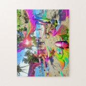 Psychedelic Balloons Welkom Thuispuzzel Legpuzzel (Verticaal)