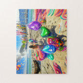 Psychedelic Balloons Welkom Thuispuzzel Legpuzzel (Verticaal)