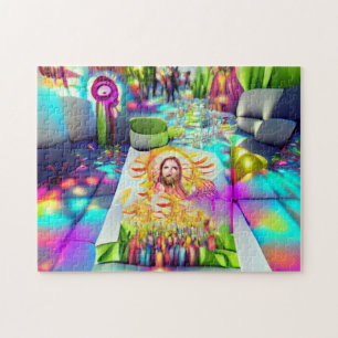 Psychedelic Balloons Welkom Thuispuzzel Legpuzzel