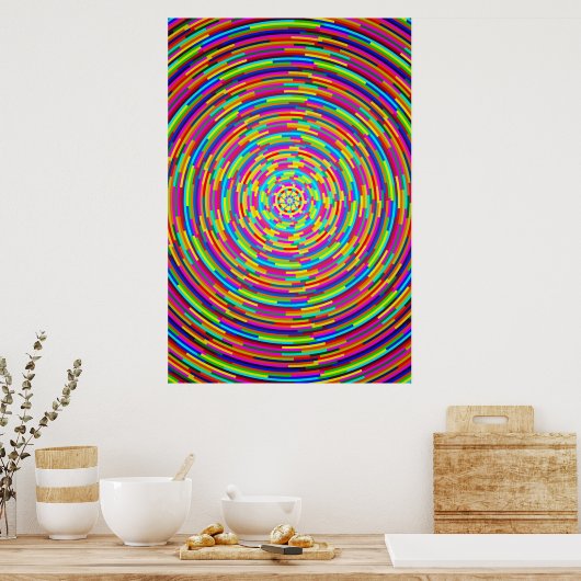 Psychedelic Bars Poster (Keuken)