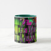 Psychedelic Basket Weave Ceramic Mok (Midden)