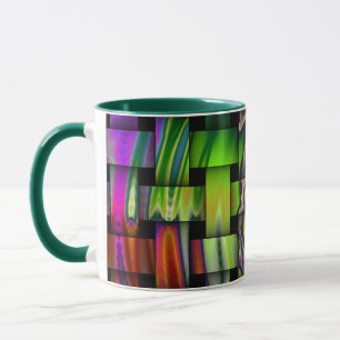 Psychedelic Basket Weave Ceramic Mok