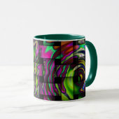 Psychedelic Basket Weave Ceramic Mok (Voorkant rechts)