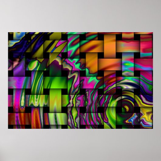 Psychedelic Basket Weave Poster (Voorkant)