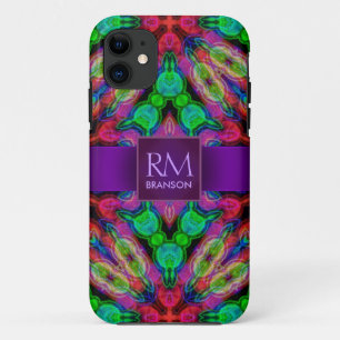 Psychedelic Batik Monogram Hoesje-Mate™ iPhone 11 Hoesje