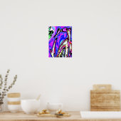 Psychedelic Bird ~ Print Halloween Abstract Modern (Keuken)