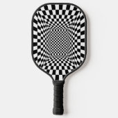 Psychedelic Black en White Pickleball Paddle (Achterkant)