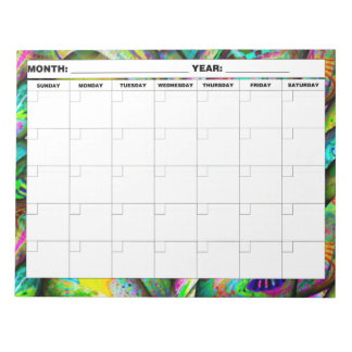 Psychedelic Blank Agenda Notitieblok